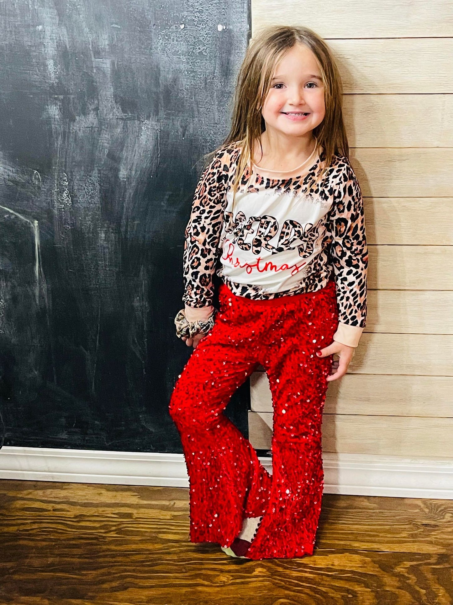 baby Girls Merry Christmas Sequin pants sets