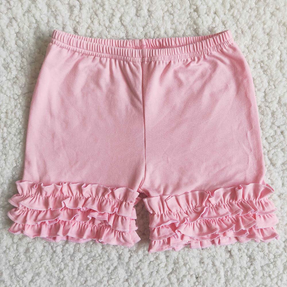 Pink icing ruffle shorts