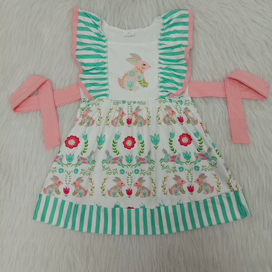 Easter green pink rabbit dresses