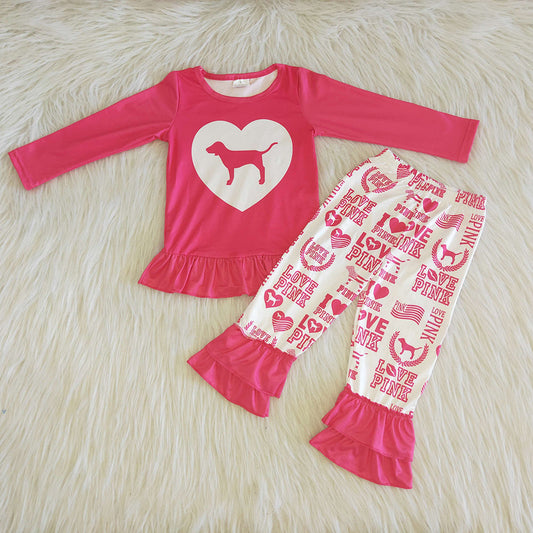 Long sleeve love pink set