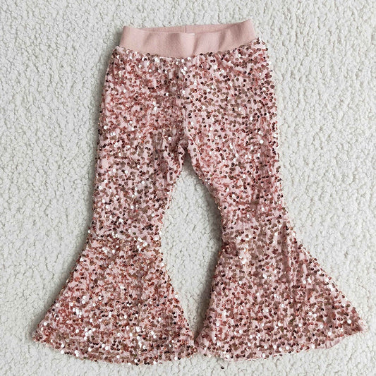 Sequin pink bell-bottoms