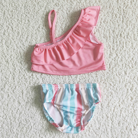 Baby Girls summer stripe 2pcs swimsuits