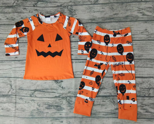 Baby boys halloween face long sleeve pajamas