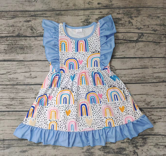 Baby girls summer rainbow dresses