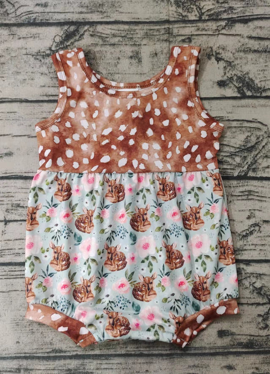 Baby boys summer deer rompers