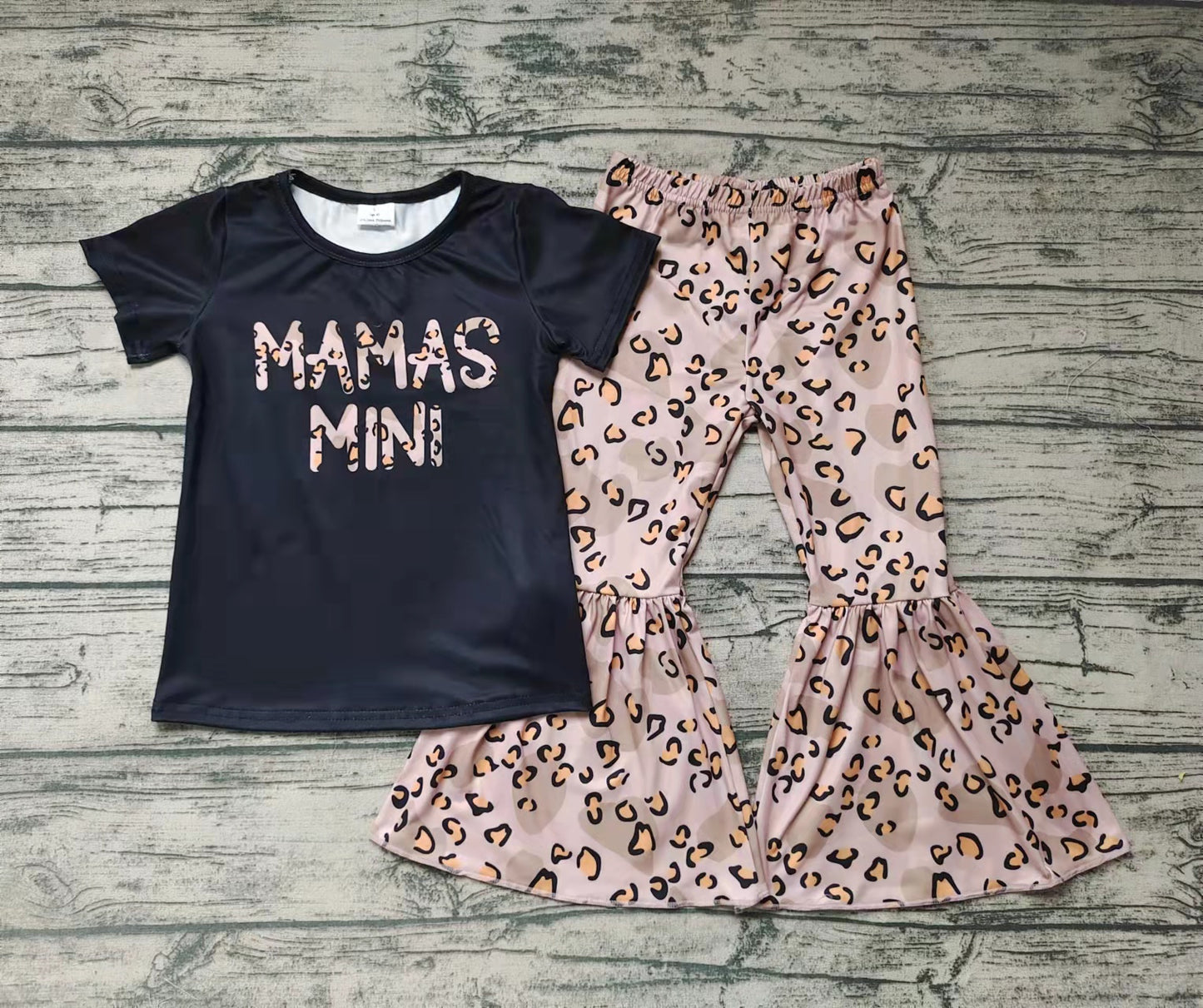 Baby Girls mama's mini leopard bell pants clothing sets