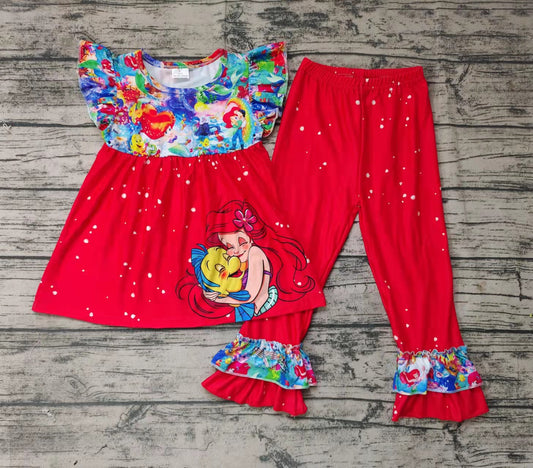 Baby Girls princess ruffle pants clothing sets 4