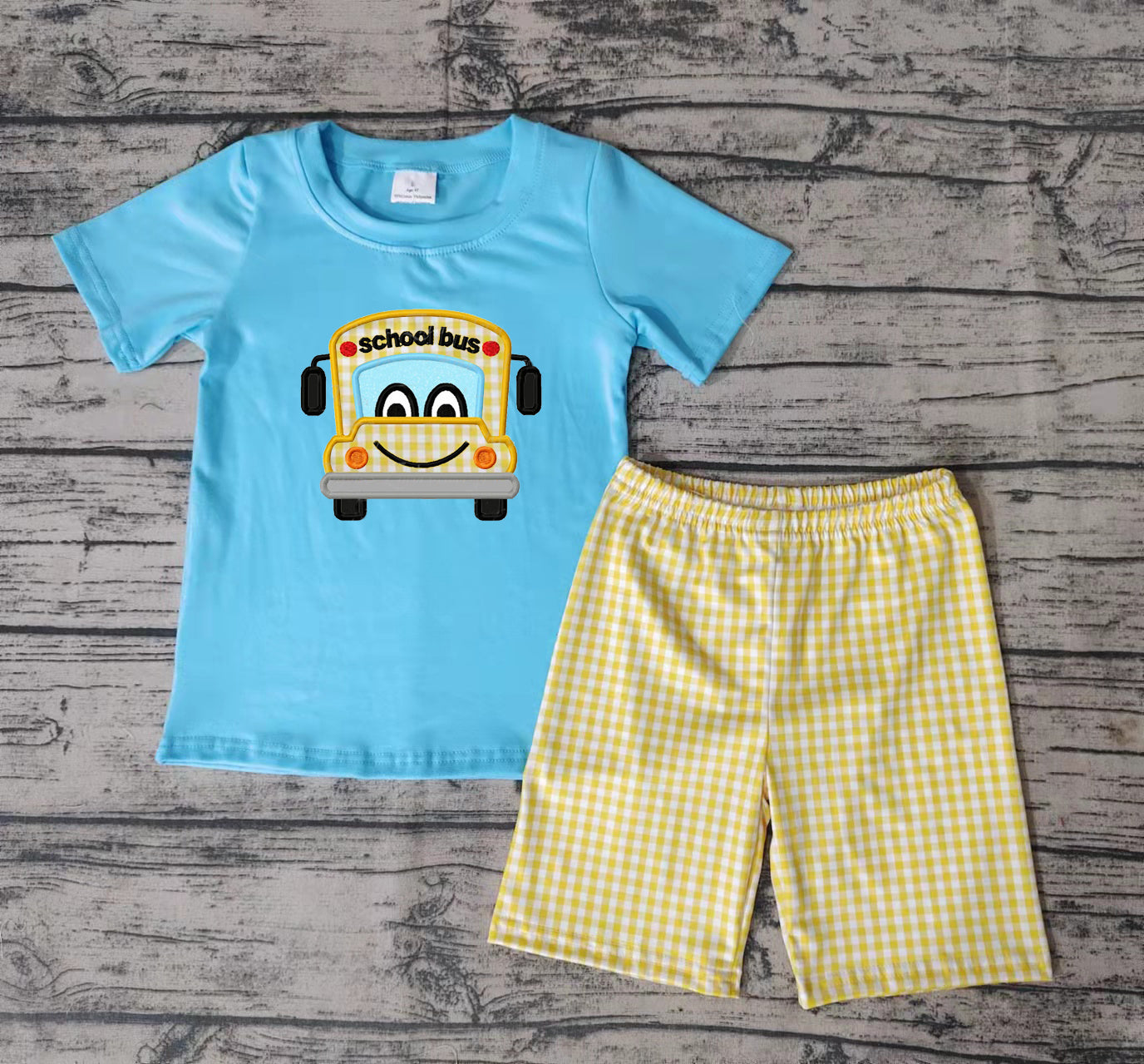 Baby boys back to school shorts sets