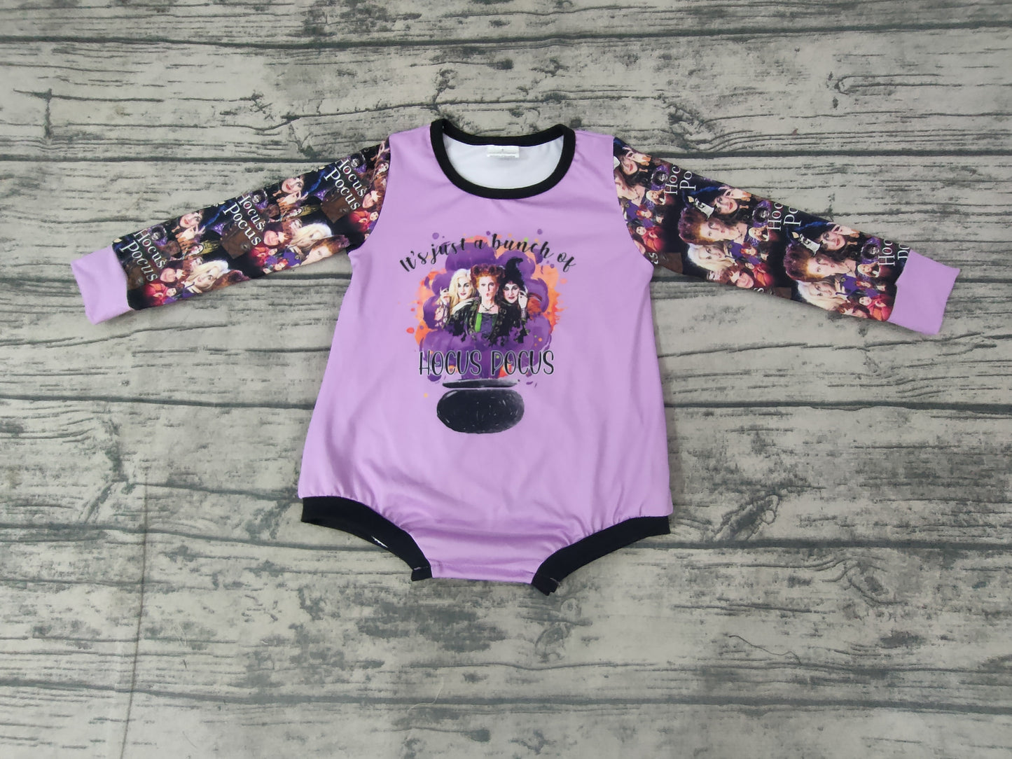 Baby girls Lavender Halloween witch rompers