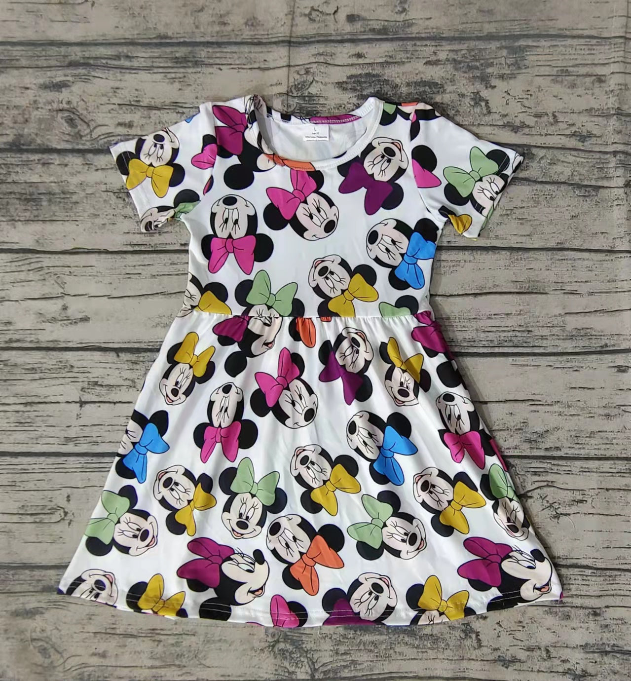 Baby girls cartoon bow dresses