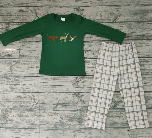 Baby boys duck deer dog hunting pants clothes sets