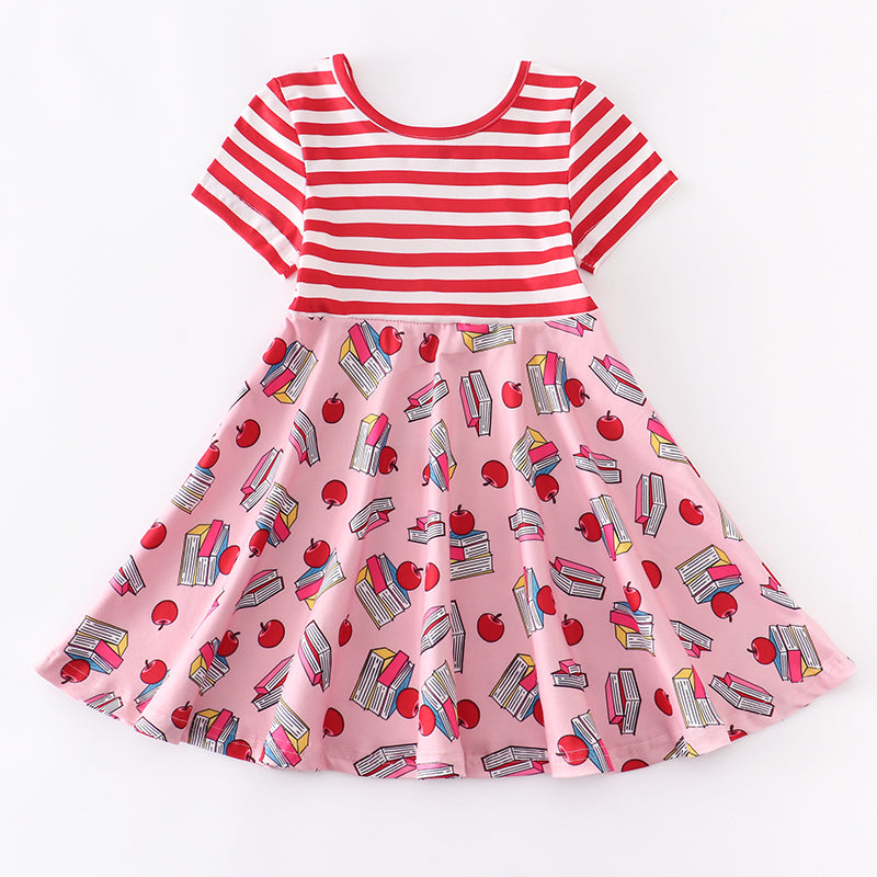 Baby girls back to school book dresses