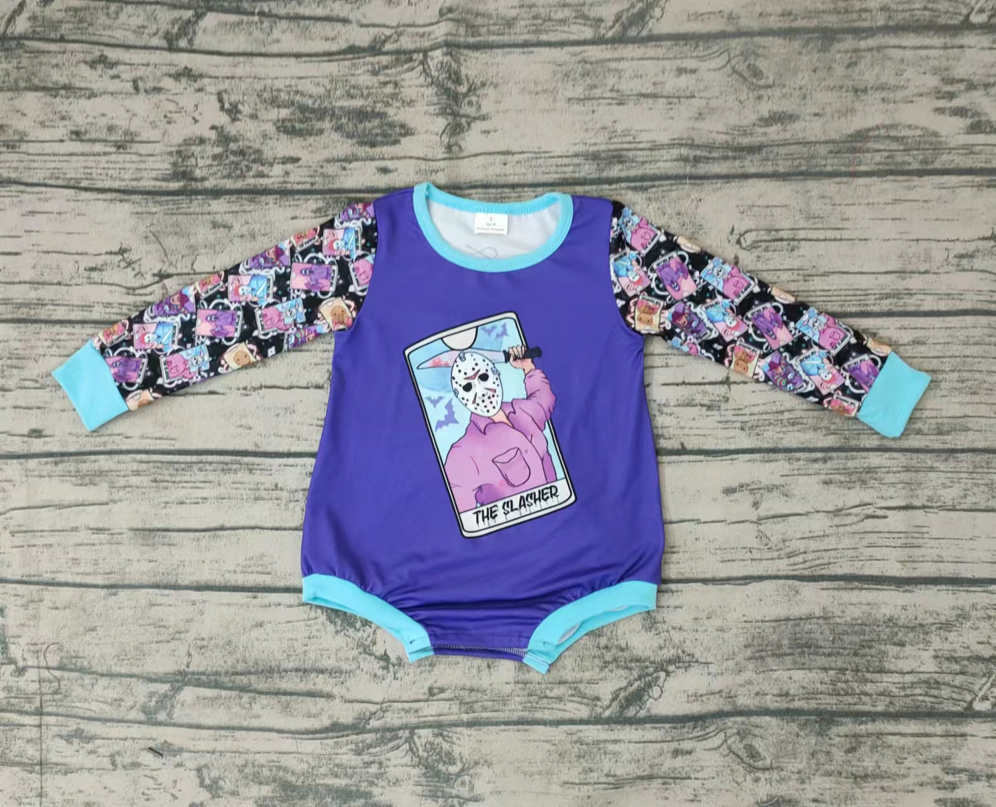 Baby girls Halloween purple rompers
