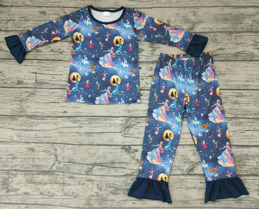 Baby girls halloween long sleeve pajamas clothing sets