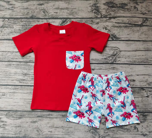 Baby boys pockets cartoon summer shorts sets