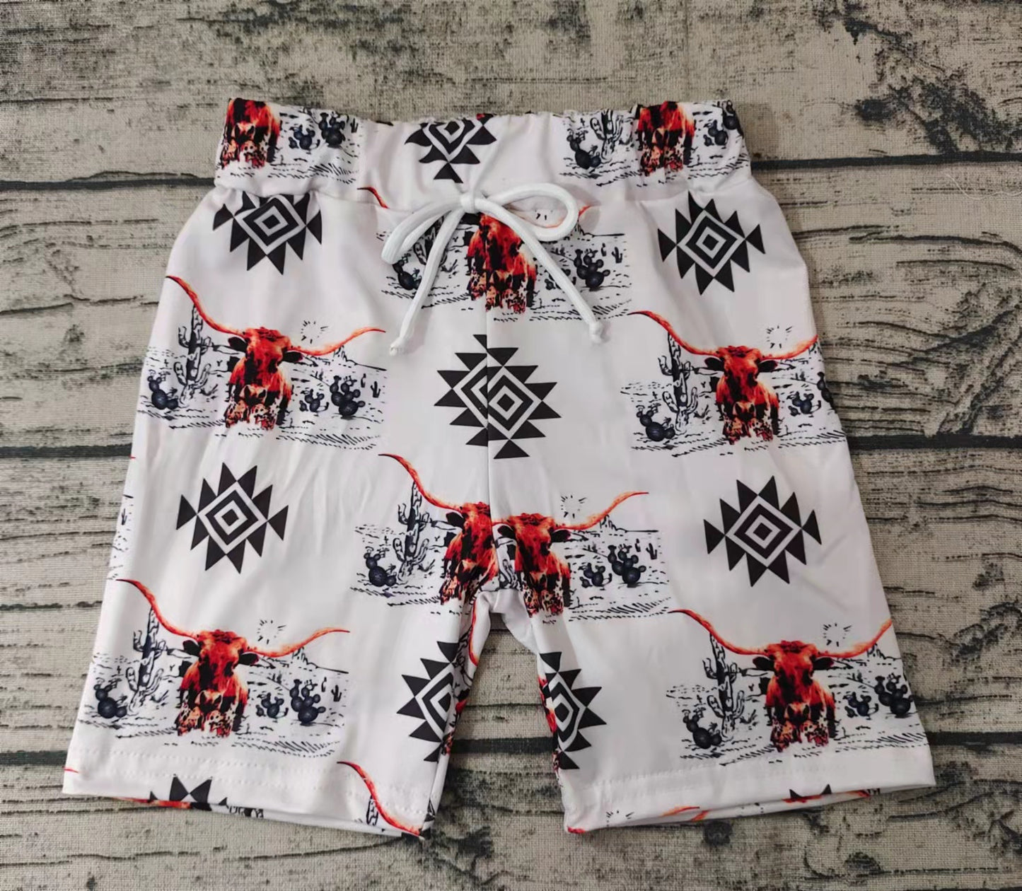 Baby boys western cow swimsuits trunk