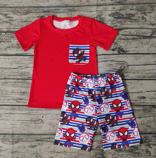 Baby boys pocket cartoon shorts summer sets preorder