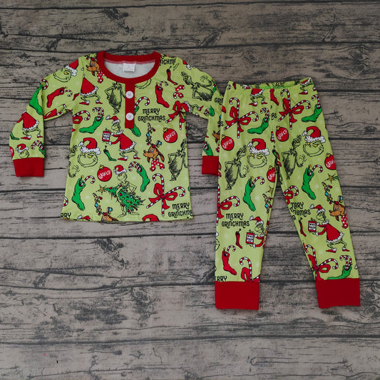 Christmas baby boys candy holiday pajamas clothes sets
