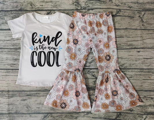 Baby girls kind in the new cool bell pants sets