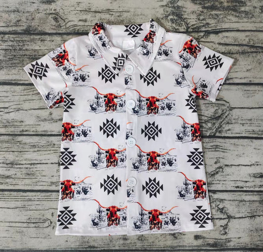 Baby Boys western cow button up shirts 5