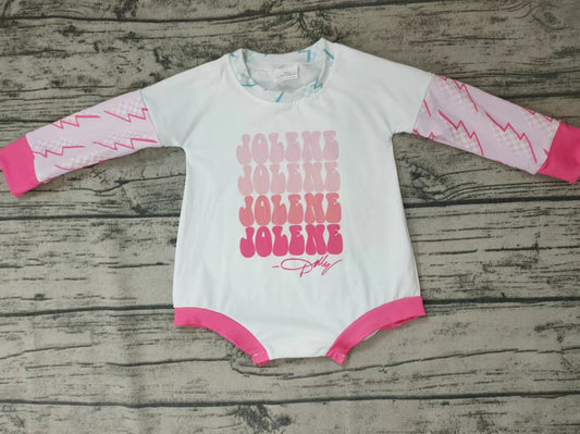 Baby girls singer pink long sleeve rompers