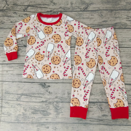 baby girls Christmas cookie candy pajamas sets