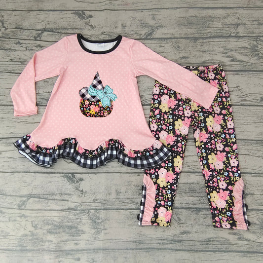 Baby girls floral Halloween hat legging pants sets
