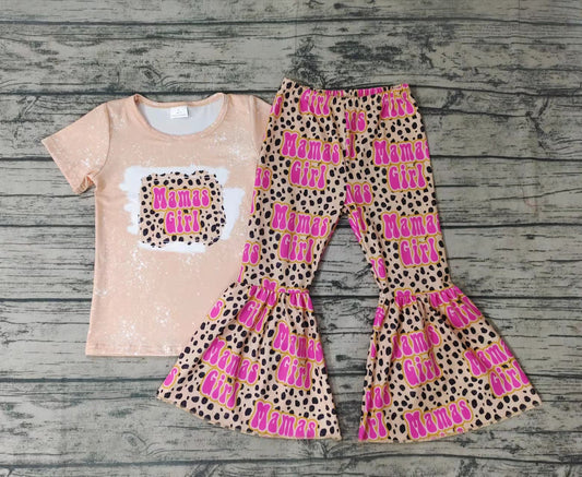 Baby mama's girl hotpink bell pants sets