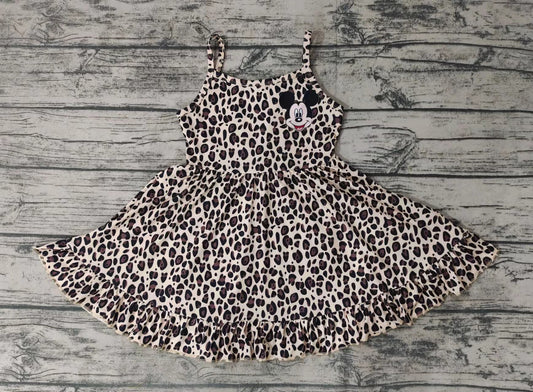 Baby girls leopard mouse twirl dresses