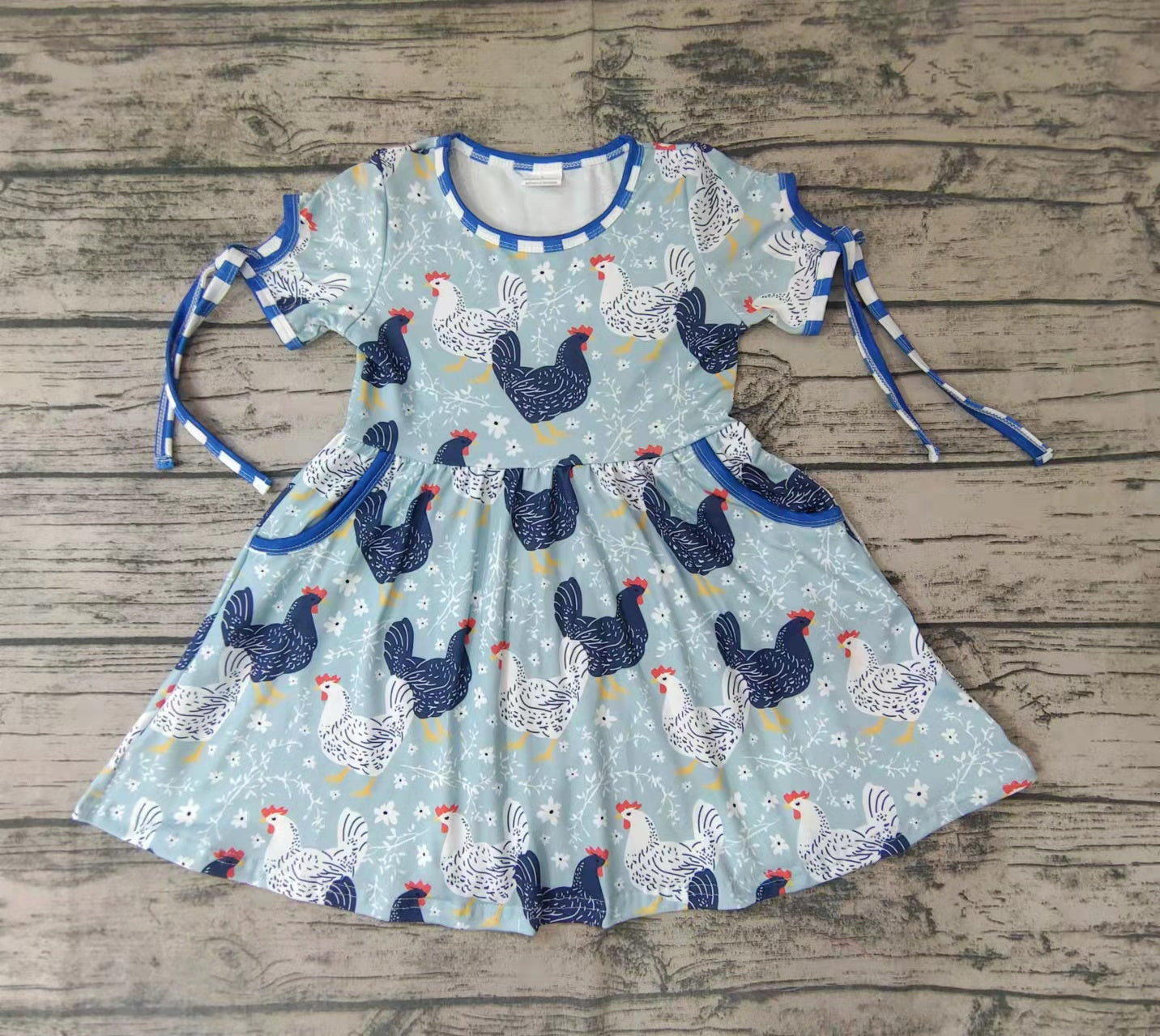 Baby girls summer chicken twirl dresses