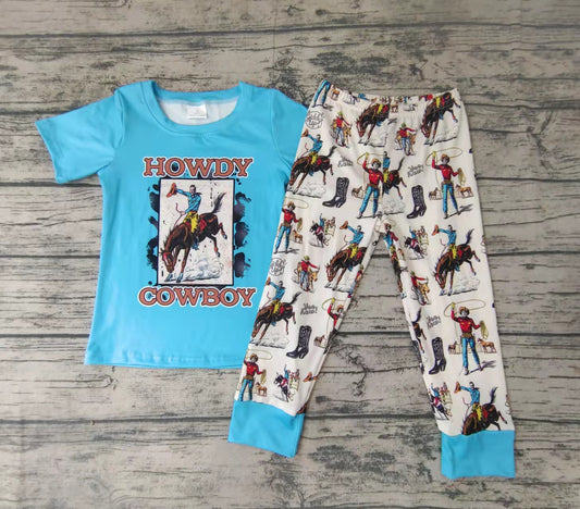 Baby boys western howdy cowboy pants outfits sets