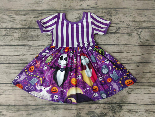 Baby girls Halloween stripe twirl dresses