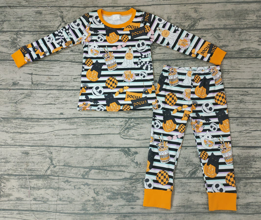 Baby boys Halloween stripe cartoon pajamas clothes sets