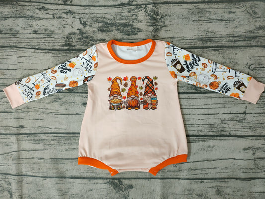 Baby girls Halloween pink coffee long sleeve rompers