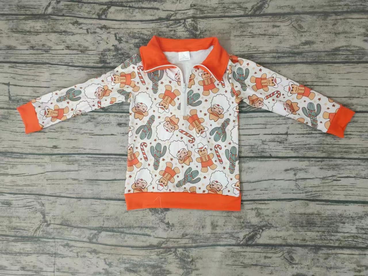 Baby Boys Christmas western santa pullover shirts