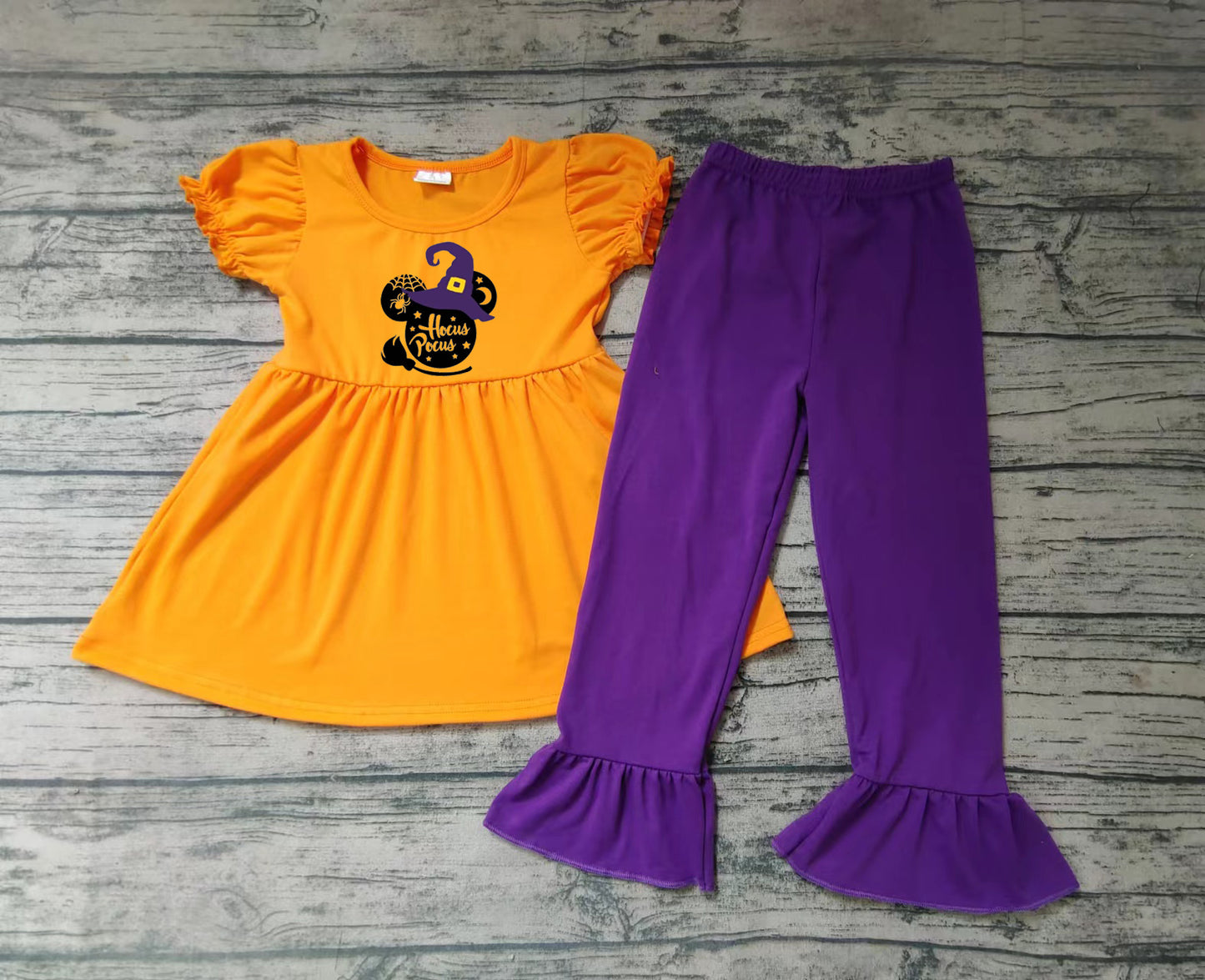 Baby girls Halloween witch ruffle pants clothes