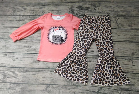 Baby Girls leopard ghost bell halloween clothing sets