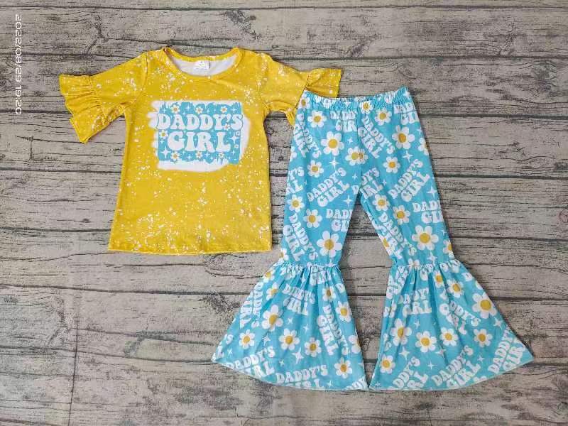 Baby daddy's girl Flower bell pants clothes sets