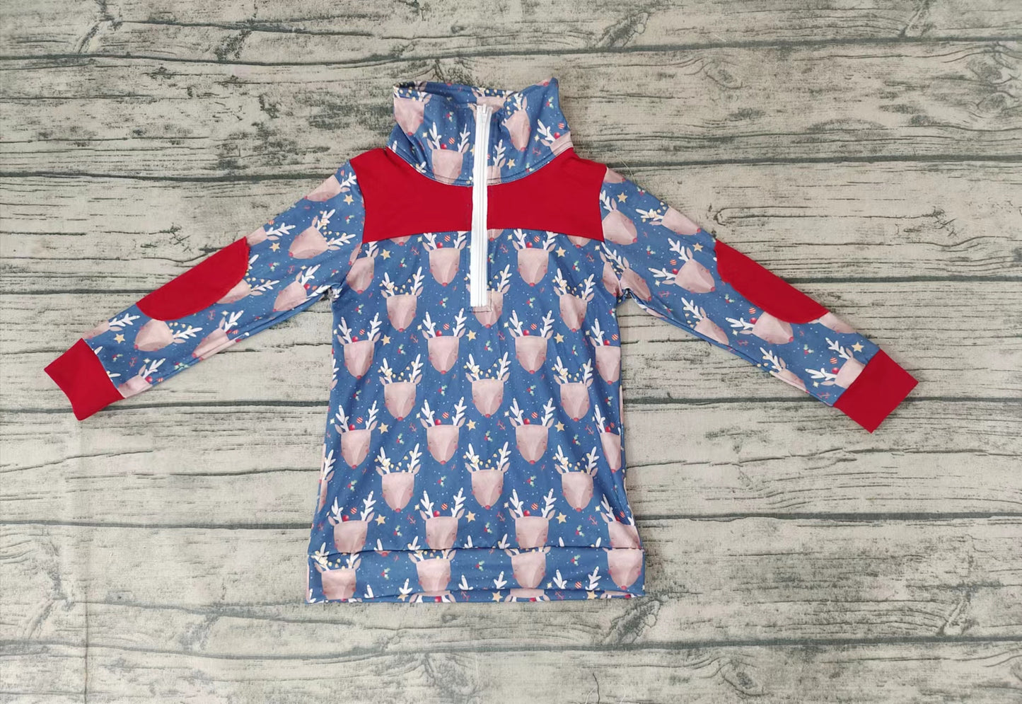 Baby boys deer pullover long sleeve shirts