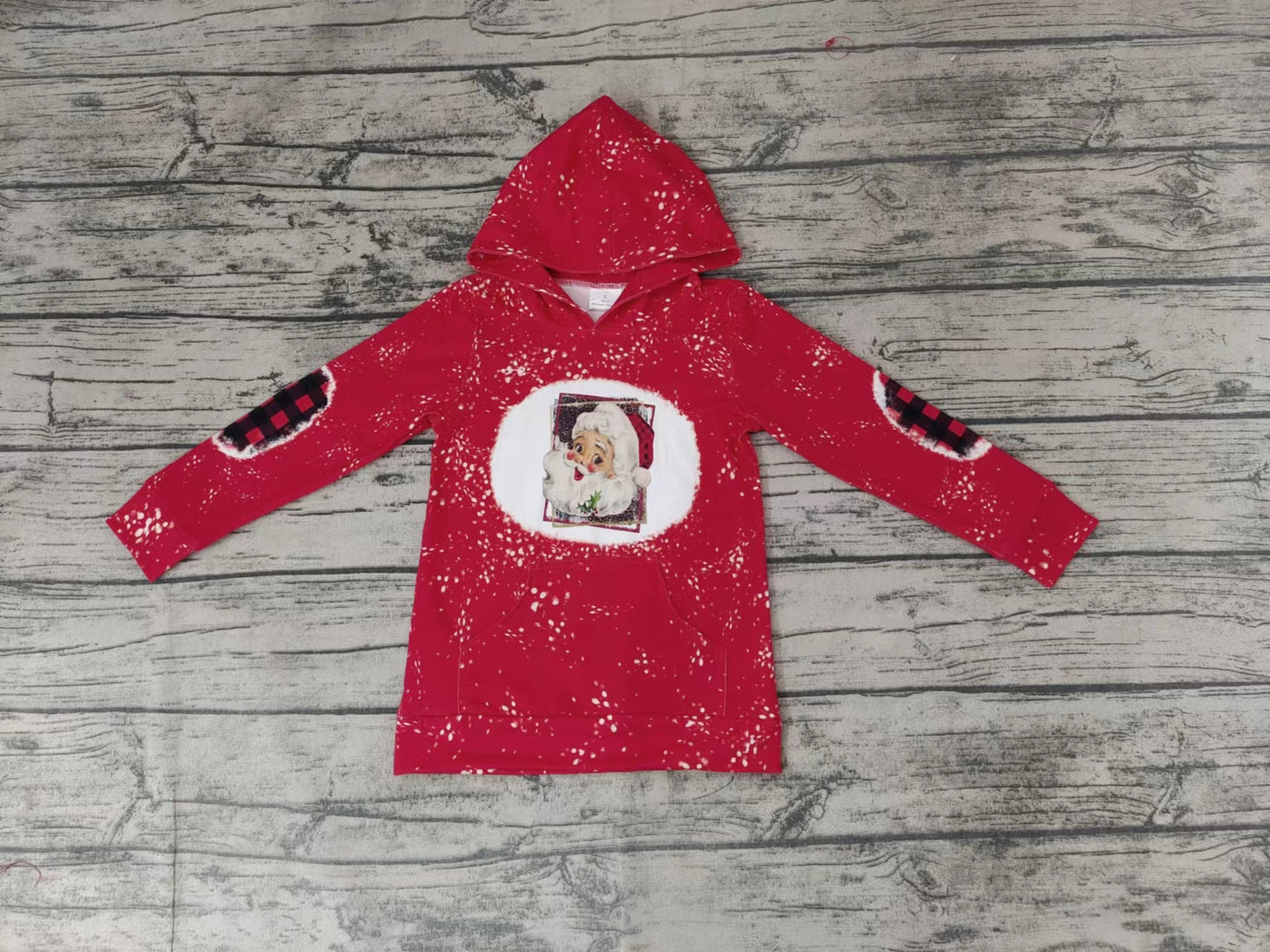 Baby kids Christmas santa hoodie long sleeve tops