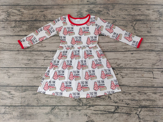 Baby girls season christmas long sleeve dresses