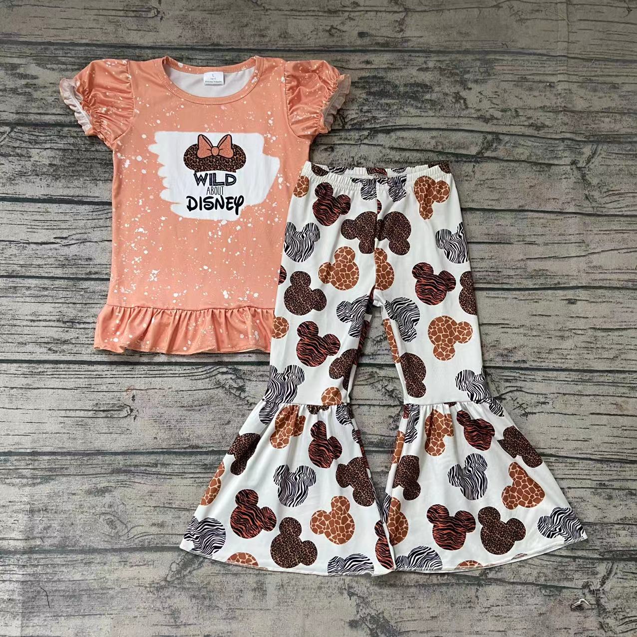 Baby Girls animal cartoon bell pants outfits clothing sets