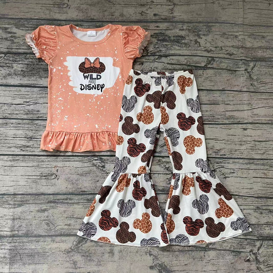 Baby Girls animal cartoon bell pants outfits clothing sets