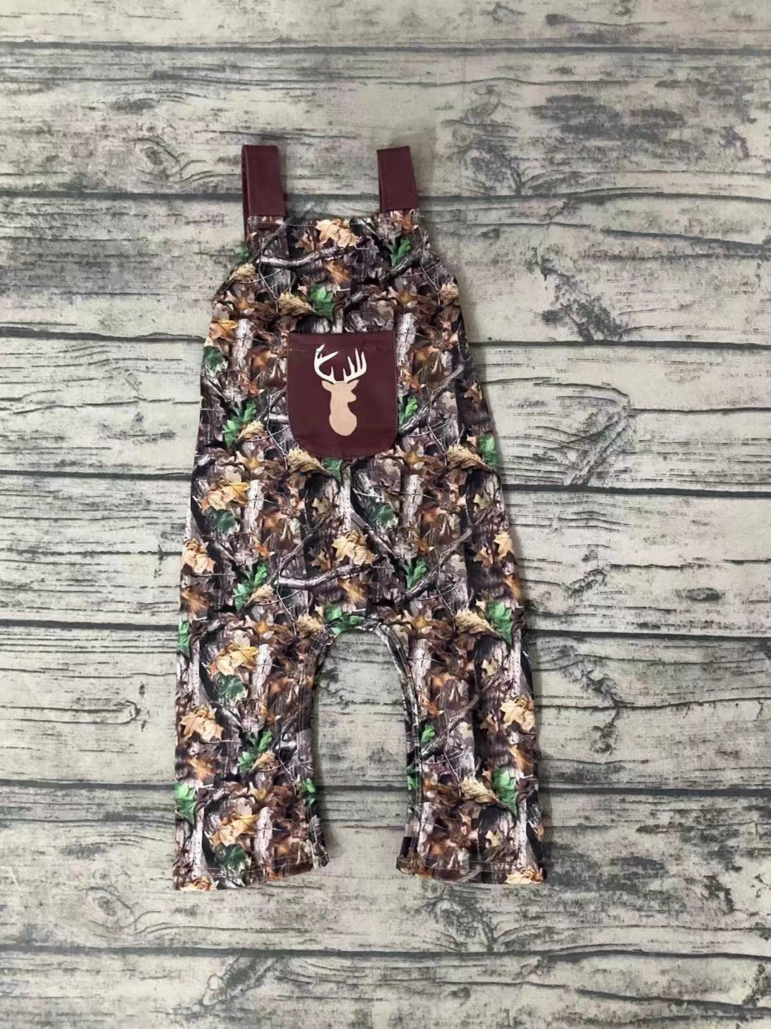 baby boys camo deer jumpsuits overalls
