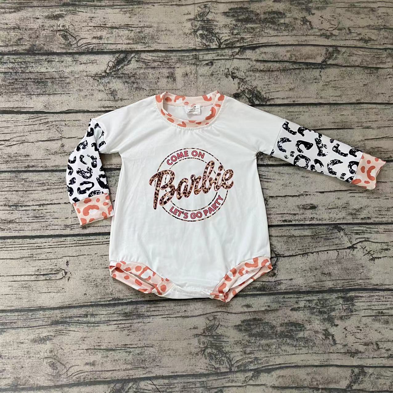 Baby girls western party long sleeve rompers