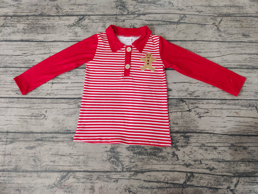 Baby kids Long sleeve gingerbread shirts