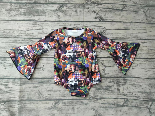 Baby girls Halloween long sleeve witch rompers