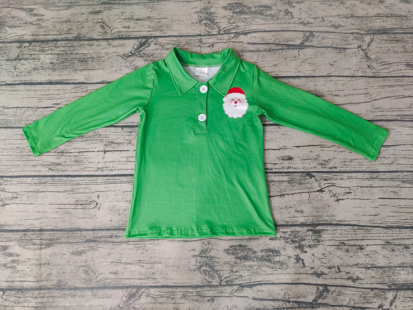 Baby boys Christmas santa green pullover shirts Tops