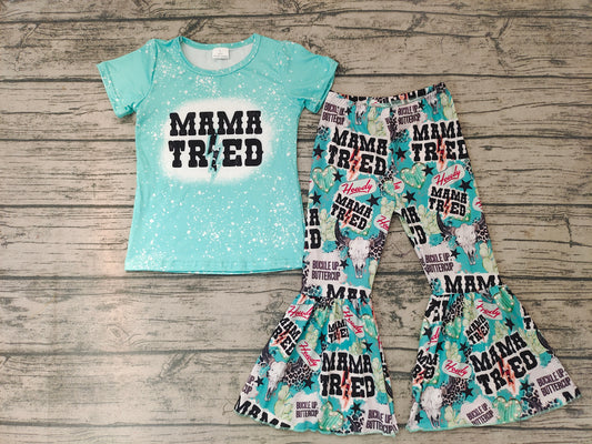 Baby Girls Mama Tried Western Bell Pants Sets