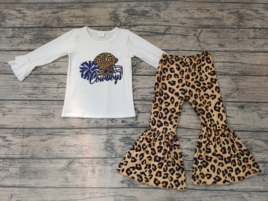 Baby girls Leopard football bell pants clothes sets